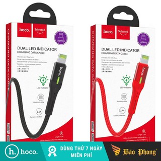 Cáp sạc nhanh iphone hoco s24 usb to lightning dài 1.2m có đèn led