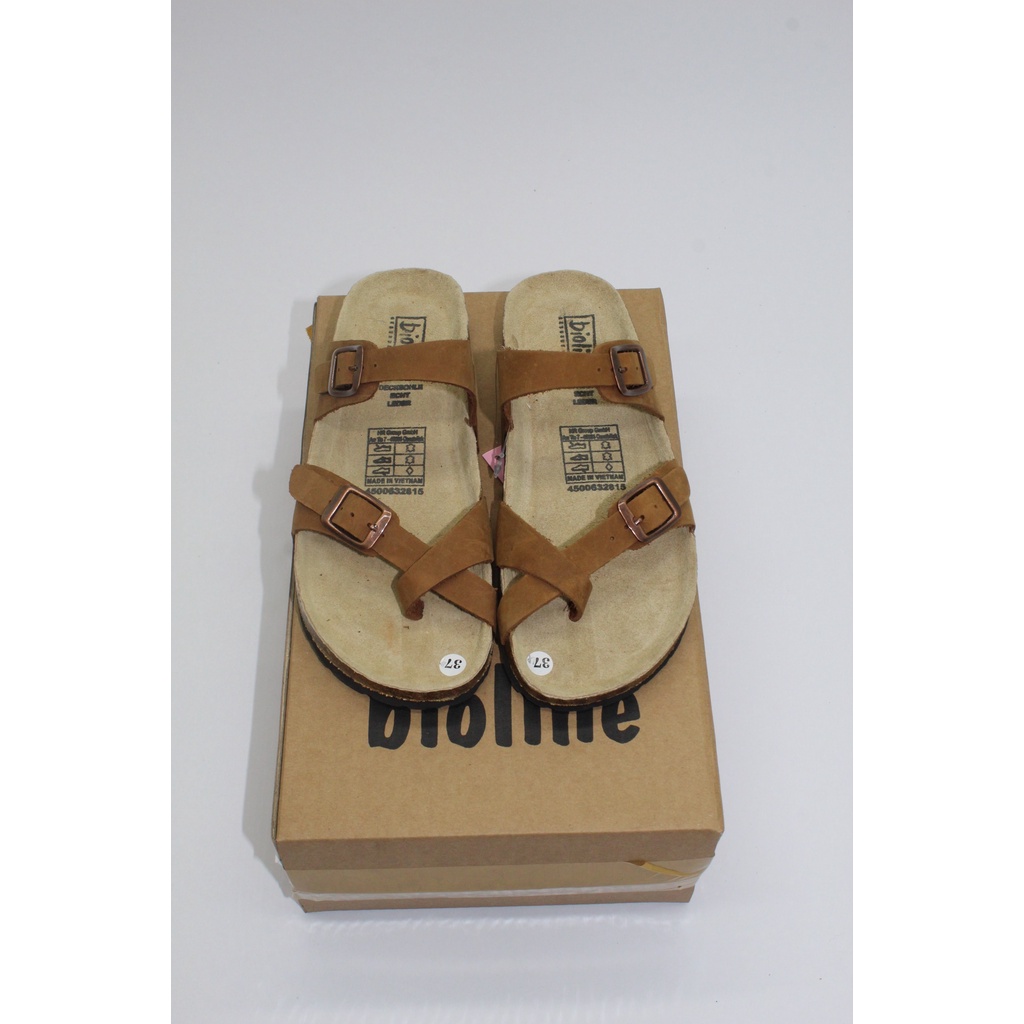 Dép birken vietnam da bò Unisex xuất khẩu châu âu Mã D06