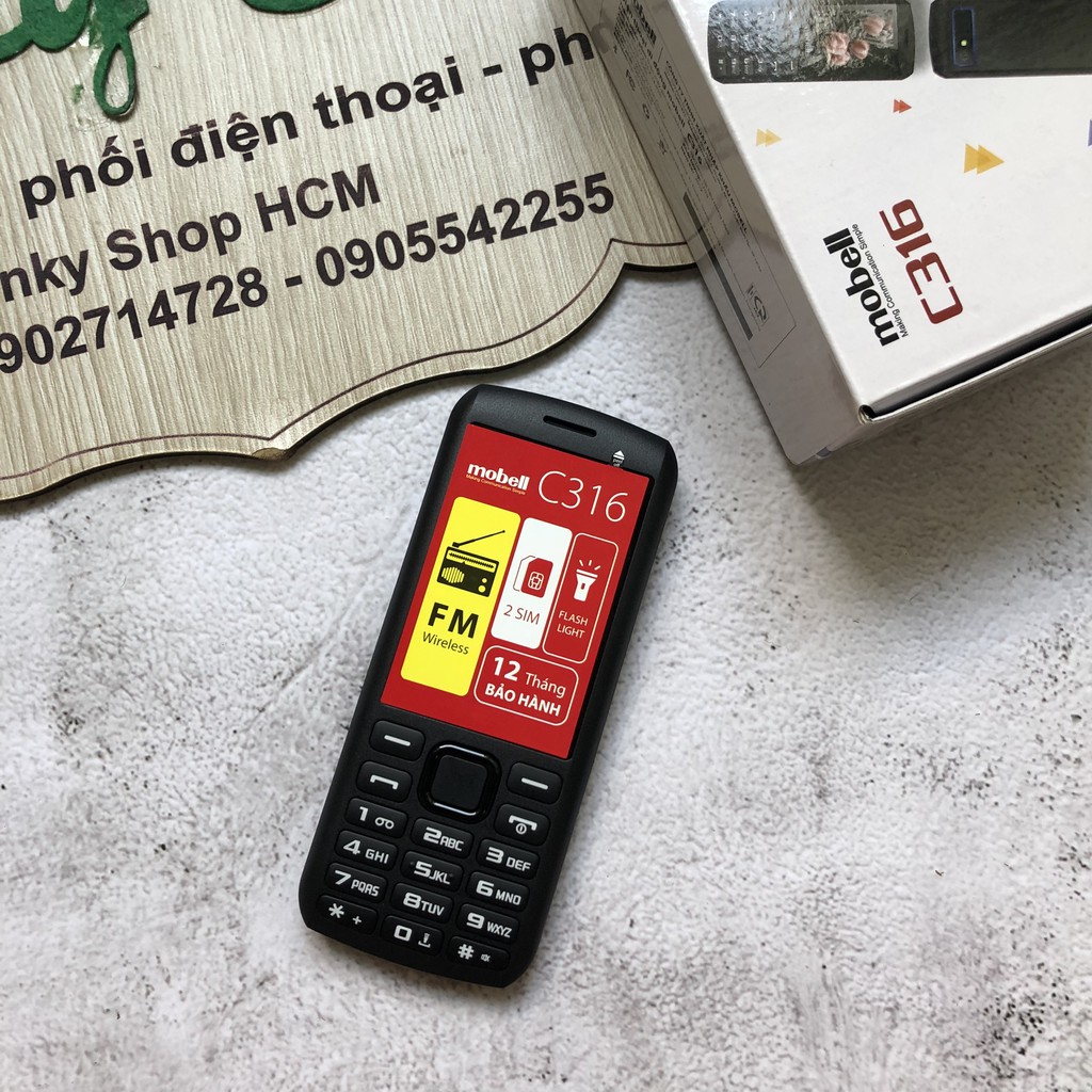 Điện thoại Mobell C316 màn hình 2.4inch Mới Fullbox - Hàng chính hãng Bảo hành 12 tháng