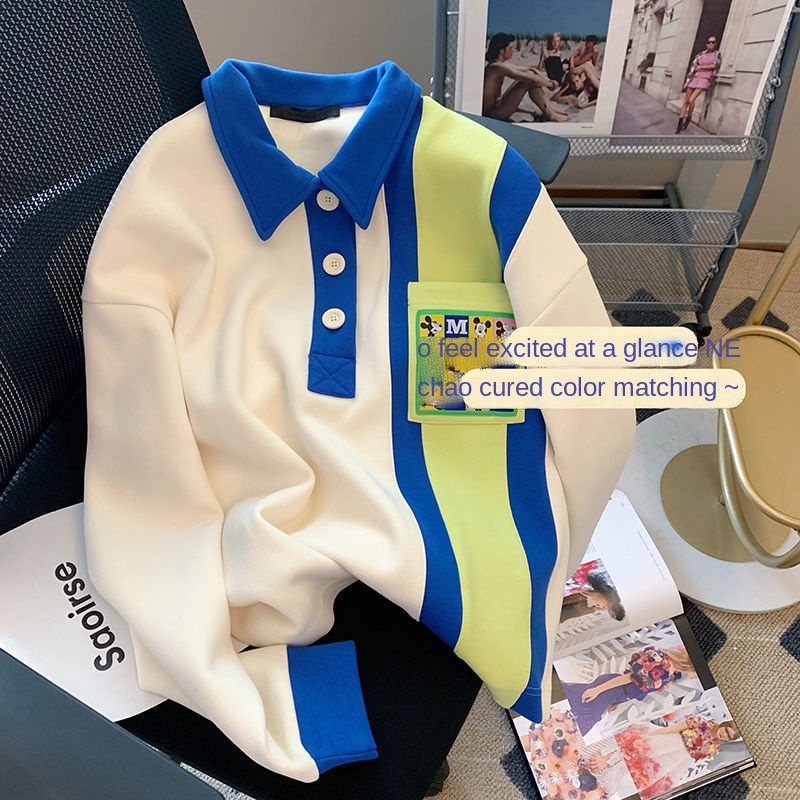 Áo Sweater Mỏng Tay Dài Cổ Polo Thời Trang Mùa Xuân Cho Bé Gái