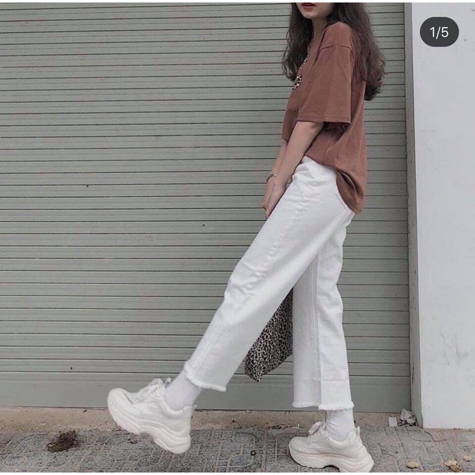 QUẦN BAGGY KAKI JEAN LỬNG ỐNG RỘNG TƯA LAI, QUẦN CULOTTES LỬNG CO DÃN