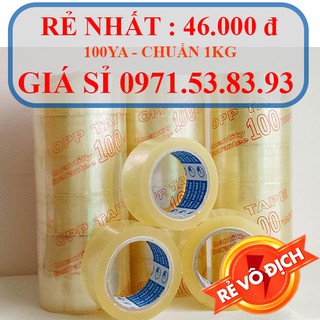 BĂNG KEO Trong/Đục 5F 100Ya - 1kg/Cây (6 Cuộn)