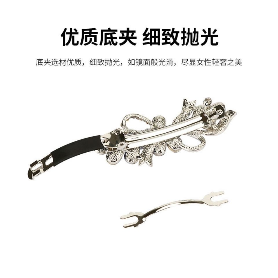 Kẹp Tóc Hình Con Công Đính Đá Phong Cách Hàn Quốc Cho Nữ