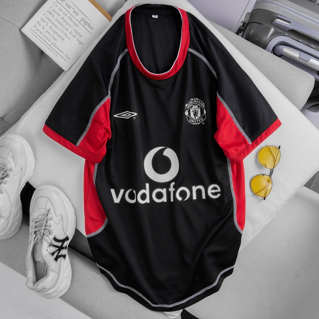 [T0410] Áo Đấu Sân Khách Retro Vodafone Man.United 2000-2001