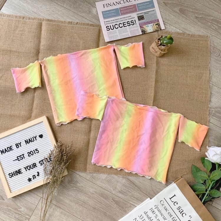 Aó crop loang màu , áo kiểu nữ thời trang cao cấp - CT04 | BigBuy360 - bigbuy360.vn