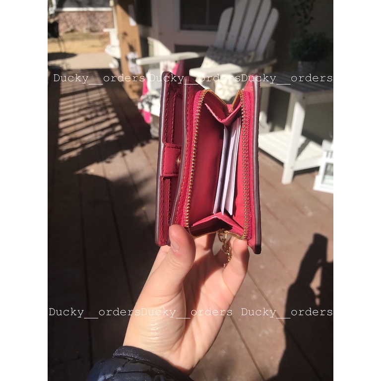 - ví coach snap wallet hồng