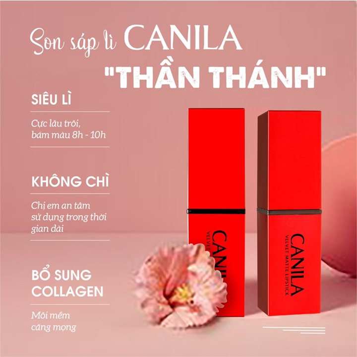 [Sỉ-Rẻ] Son Thỏi Sáp Siêu Lì Canila Bám Màu Lâu Trôi [Lẻ-Sỉ]