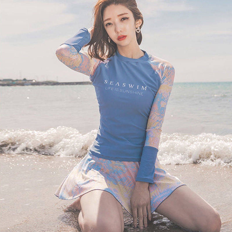 Bộ Đồ Bơi Hai Mảnh Tay Dài Chống Nắng Kiểu Dáng Thể Thao Dành Cho Học Sinh | BigBuy360 - bigbuy360.vn