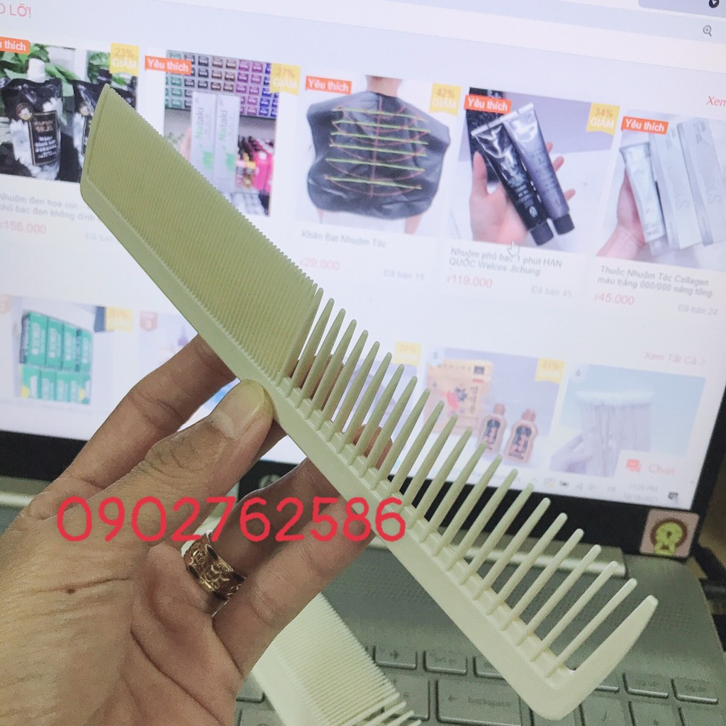 Lược cắt tóc carbon nhựa cao cấp Silkomb TM Pro(bản to)