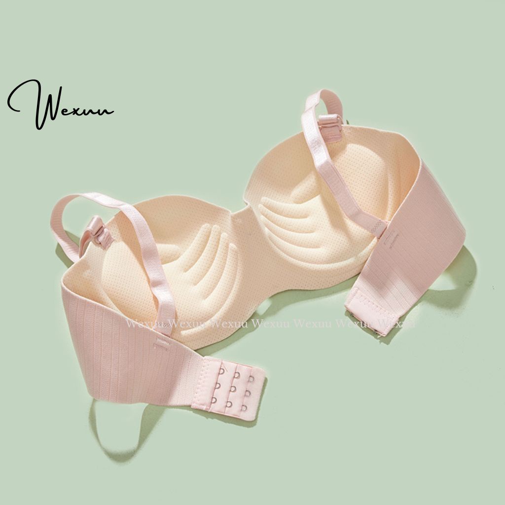 Áo cúp ngực Wexuu Design đệm kép dày vừa phối nơ sọc mút mềm thông hơi thoáng khí - AV42