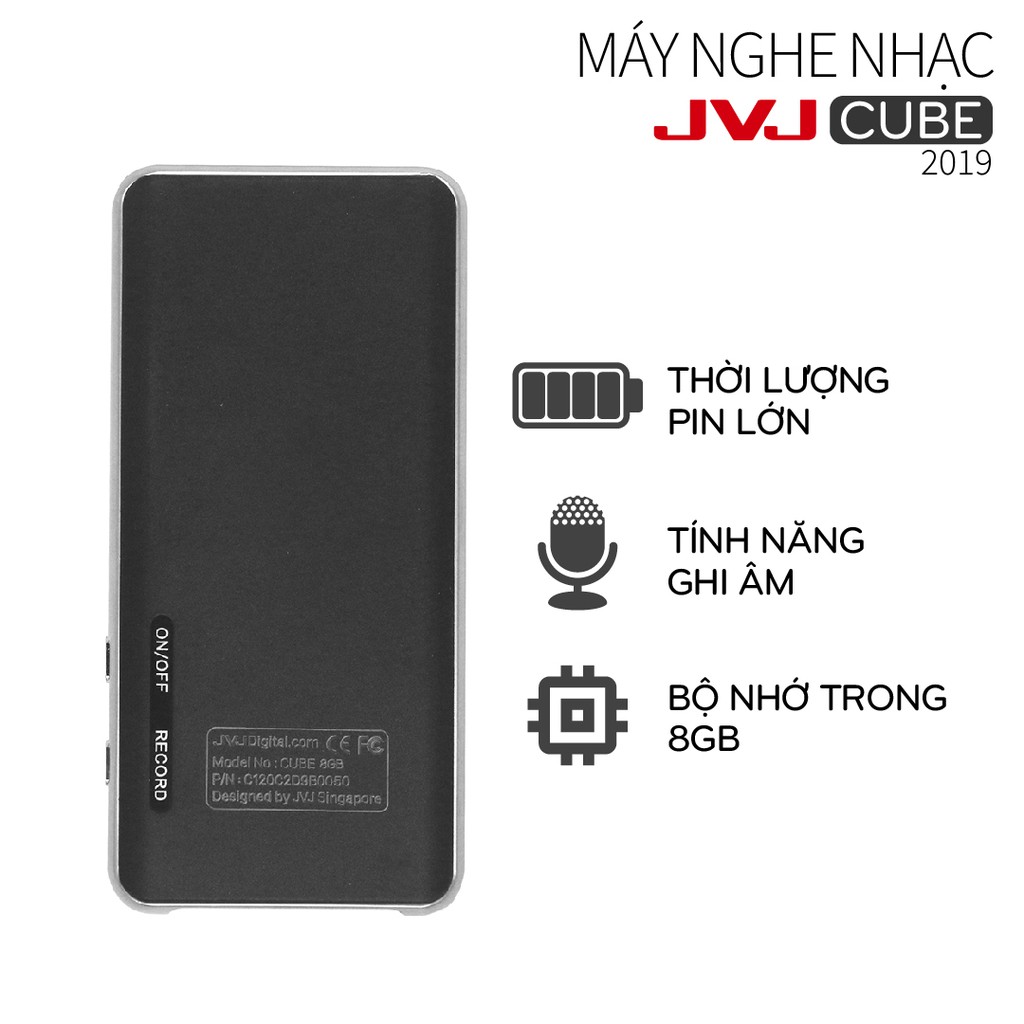 Máy nghe nhạc MP3 Bluetooth 4.2 JVJ Cube New 8GB, Hi-Fi, Lossless, Bảo hành CHÍNH HÃNG 24 THÁNG