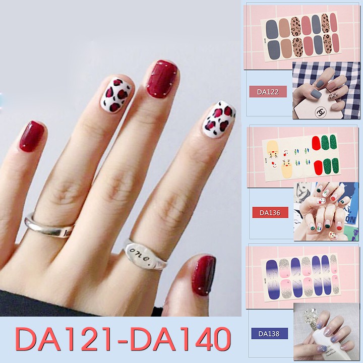 Nail Wraps Set Dán móng tay 14 miếng nhiều mẫu DA121-140