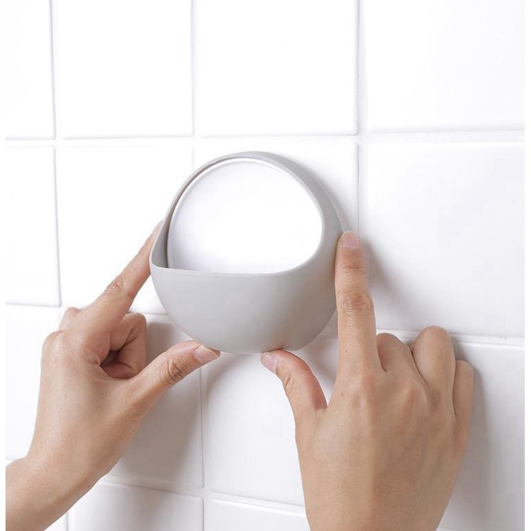Kệ dán tường hình tròn đựng vật dụng phòng tắm (SP000382)