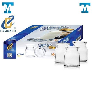 FREESHIP TOÀN QUỐC 50K - Bộ 12 Hũ Thủy Tinh Làm Sữa Chua 100ML Cẩm Đạt
