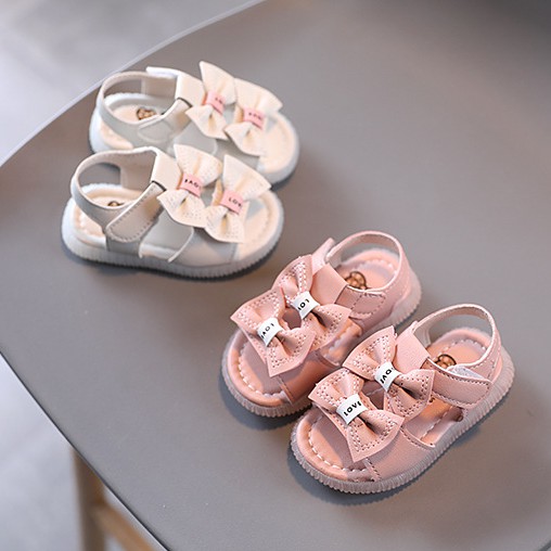 sandal bé gái size 16-20 hai nơ điệu đà