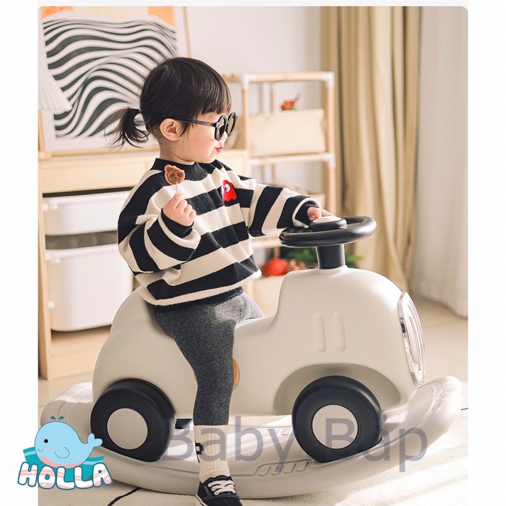 Ô tô bập bênh Holla 2in1 HL-10175 kiểu dáng Hàn Quốc đa năng vừa làm bập bênh, vừa làm xe chòi chân cho bé