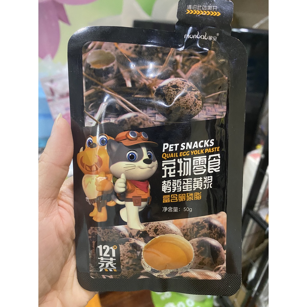 Súp Trứng Lòng Đỏ Pet Snacks Cho Thú Cưng Chó Mèo QA03 gói 50g