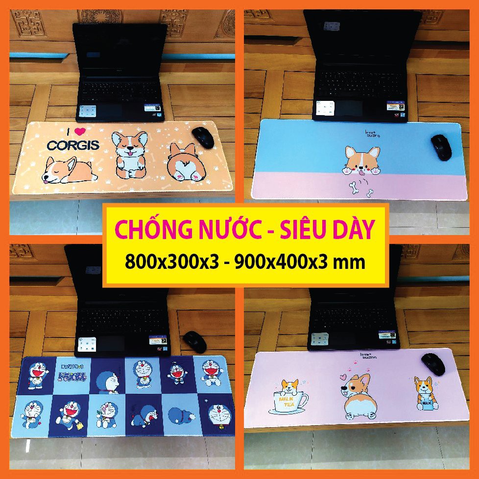 [CHỐNG NƯỚC] Tấm lót chuột, bàn di chuột, pad chuột game dễ thương 800x300/900x400 siêu dày | BigBuy360 - bigbuy360.vn