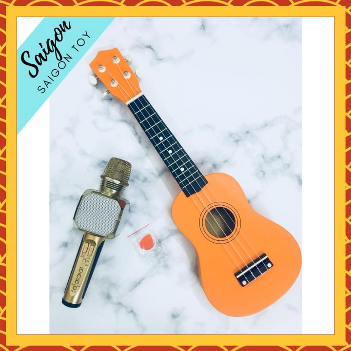 Đàn Ukulele Size 21" Màu Hồng trơn xinh xắn Hemei