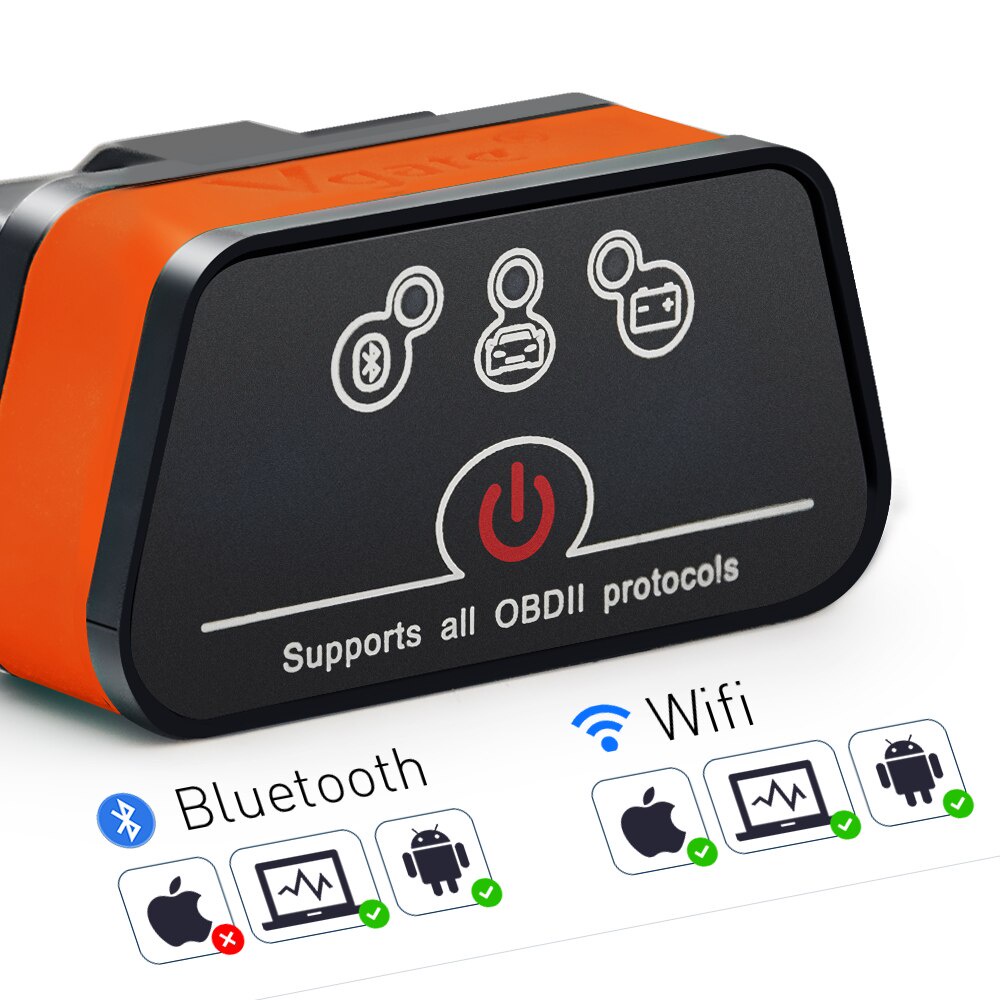Thiết Bị Quét Chẩn Đoán Lỗi Ô Tô Vgate iCar2 Bluetooth / WIFI ELM327 OBD2 Cho Android / IOS / PC iCa