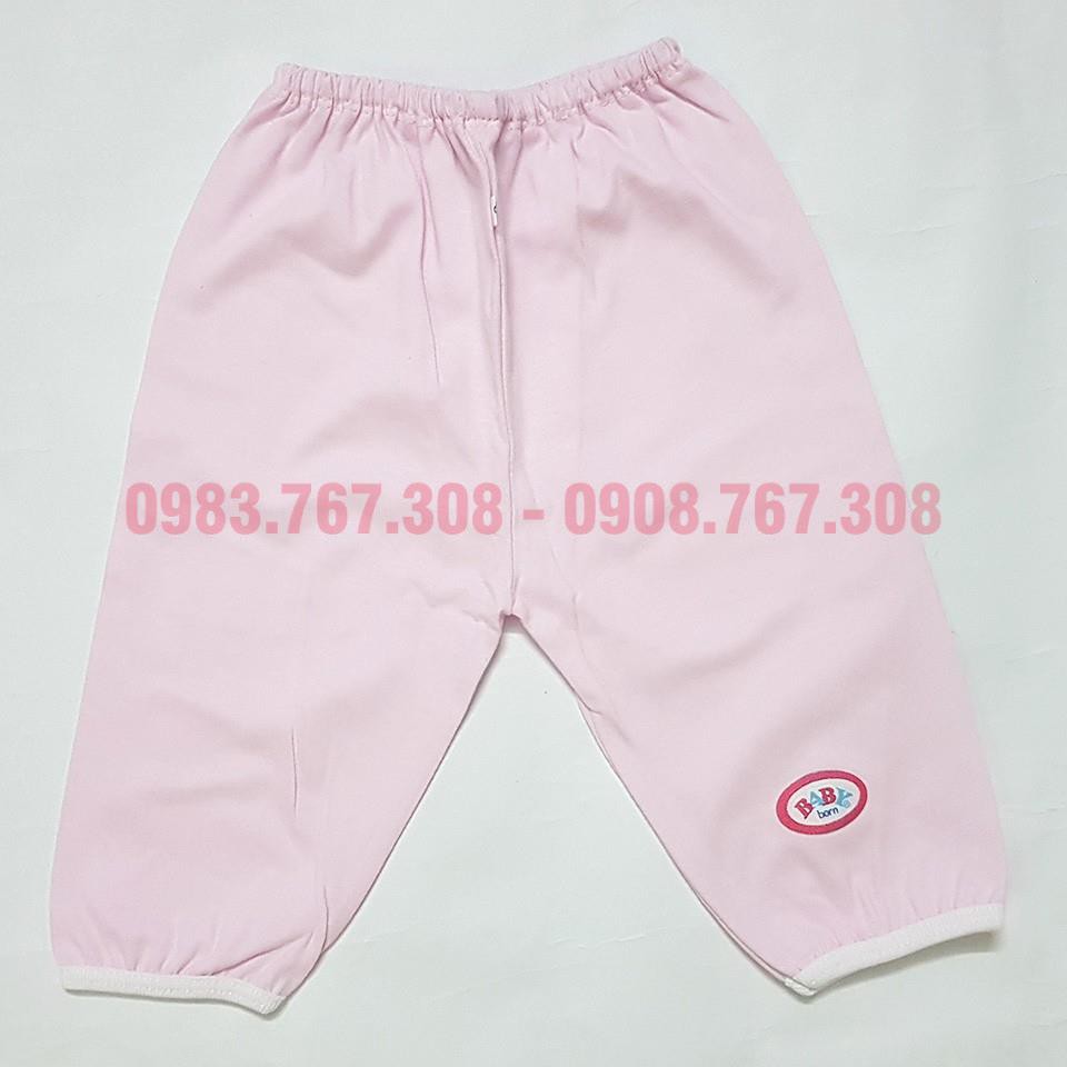 Combo 5 Quần Sơ Sinh Baby Born Màu + 5 Quần Baby Born Họa Tiết Chất Cotton Mỏng, Mát Cho Bé