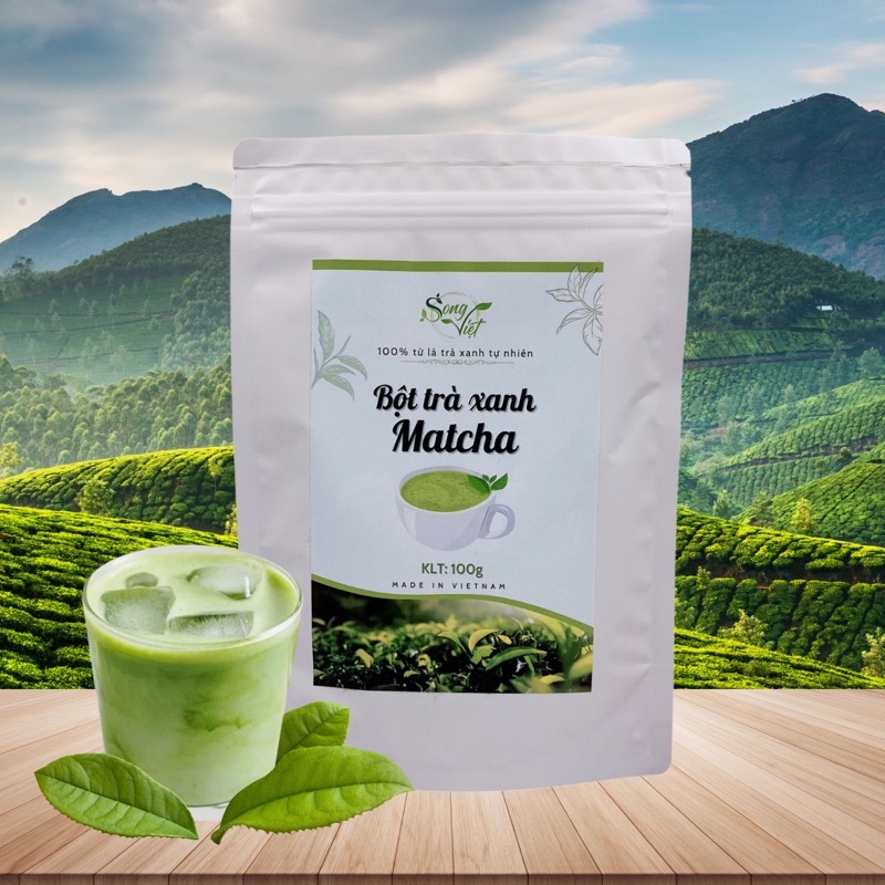 Matcha Trà xanh pha chế, làm bánh Song Việt