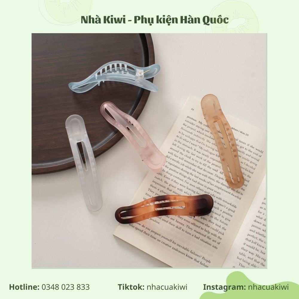 Kẹp tóc đuôi ngựa bằng nhựa chống trơn trượt phong cách Hàn Quốc