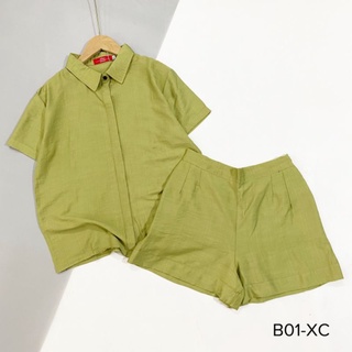 Set đũi tơ xước cổ sơ mi