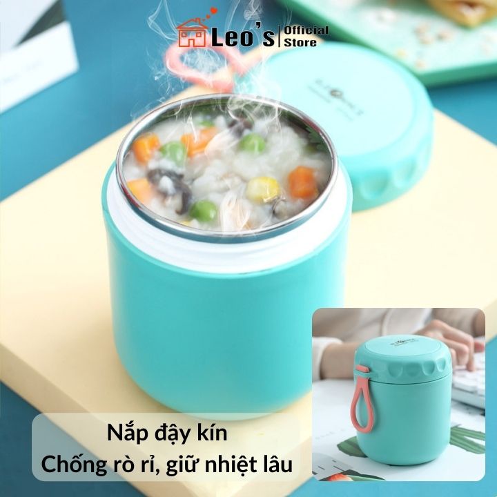 Bình ủ cháo giữ nhiệt cho bé dung tích 430ml, bình đựng canh giữ nhiệt có cấu tạo bên trong bằng inox 304 an toàn