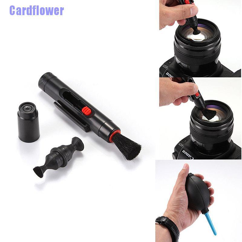 Cardflower  3 in 1 Lens Cleaning Cleaner Dust Pen Blower Cloth Kit For DSLR VCR Camera