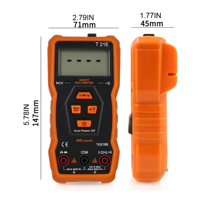 Vạn Năng Kế Kỹ Thuật Số Tự Động stay T21E NCV Đa Chức Năng Cho Vôn Kế DC RMS Diode HZ Te