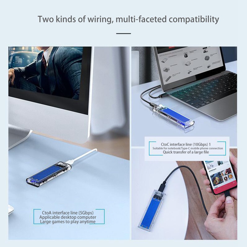 Hộp đựng ổ cứng ngoài ORICO TCM2-C3 M.2NVME Mini Type-C 3.1 cho 2280 PCI-E M2 SSD | BigBuy360 - bigbuy360.vn