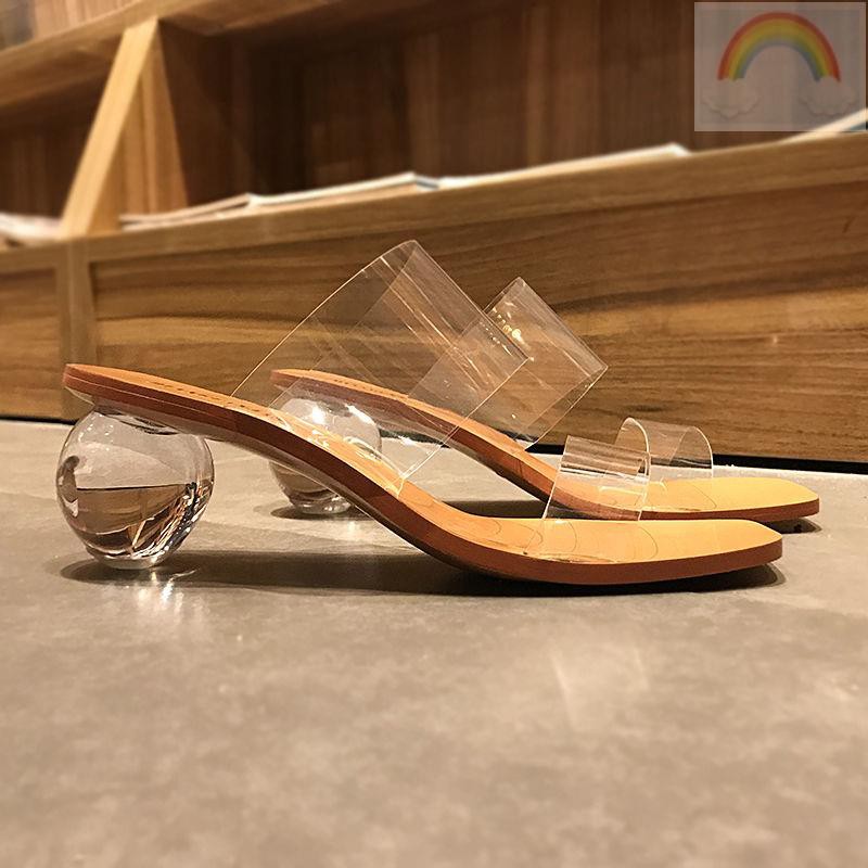 Giày Cao Gót Da Pu Hở Ngón Trong Suốt Thời Trang Cho Nữ | BigBuy360 - bigbuy360.vn