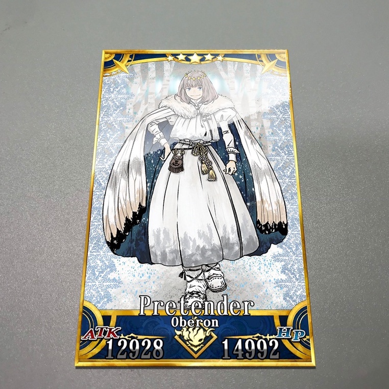 Thẻ bài custom card bánh xốp anime Fate/Grand Order FGO để sưu tầm tự chọn Oberon