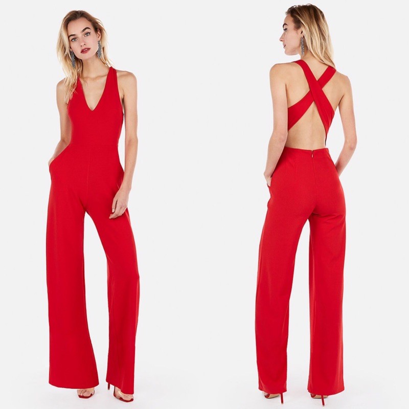 Jumpsuit Vạt Chéo Hở Lưng CRYSTAL SKY (CÓ BIG SIZE)