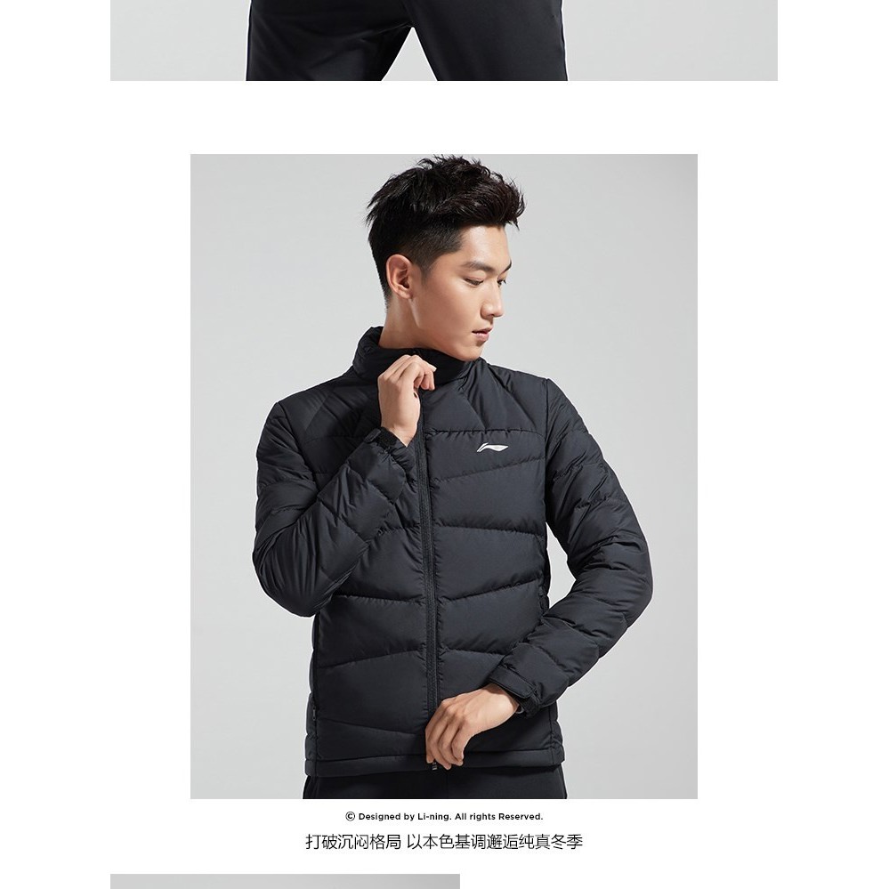 Áo khoác lông vũ nam hàng hiệu Lining AYMN033 (sẵn đen, đỏ, xanh size M) và AYMP127 | BigBuy360 - bigbuy360.vn