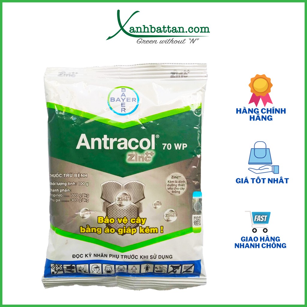 Chế phẩm trừ nấm bệnh ANTRACOL 70 WP 100 gram