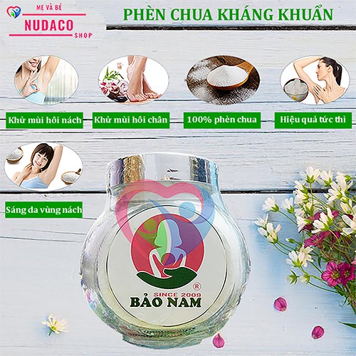 BỘT PHÈN CHUA KHỬ MÙI HÔI NÁCH, HÔI CHÂN NUDACO