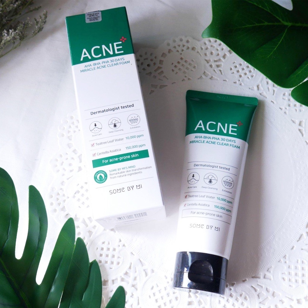 Sữa Rửa Mặt Some By Mi AHA-BHA-PHA Cho Da Mụn 100ml 30 Days Miracle Acne Clear Foam