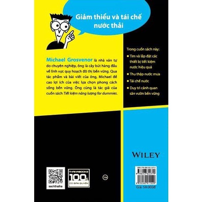 Sách - Tiết kiệm nước for Dummies - Thái Hà Sach24h