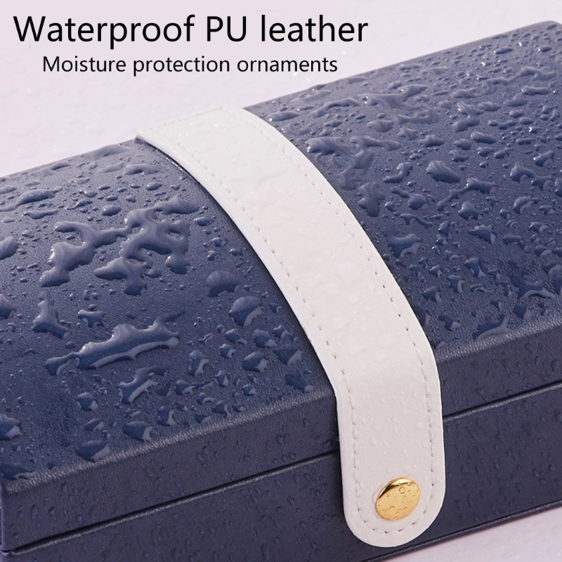 Hộp Đựng Trang Sức Giả Da 2 Tầng Chống Thấm Nước