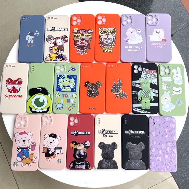 Ốp lưng iphone - ốp iphone dẻo các hình viền vuông silicon