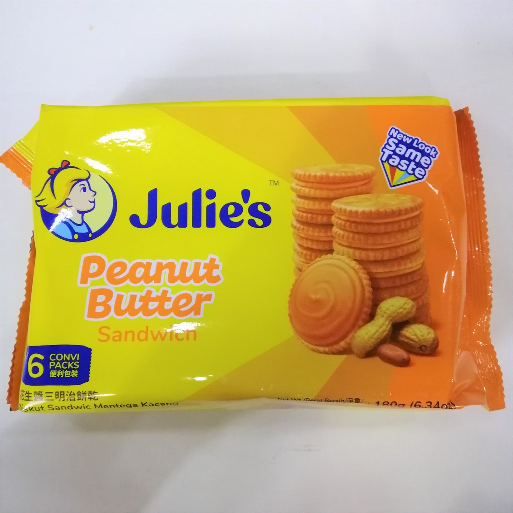 Bánh Quy Julie Nhân Bơ Đậu Phộng Peanut Butter Sandwich (Gói 180g)