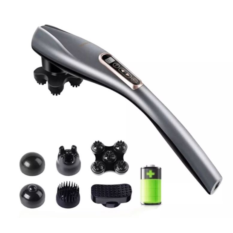 MÁY MASSAGE ĐẤM LƯNG CẦM TAY SẠC PIN KHÔNG DÂY 6 ĐẦU PHIÊN BẢN MỚI, MÁY MÁT XA GIẢM ĐAU MỚI NHẤT 2022