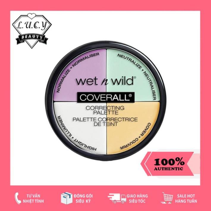 Hàng USA- Bảng Che Khuyết Điểm 4 Ô Wet N Wild Coverall Correcting Palette 6.5g Chuẩn Auth 100%