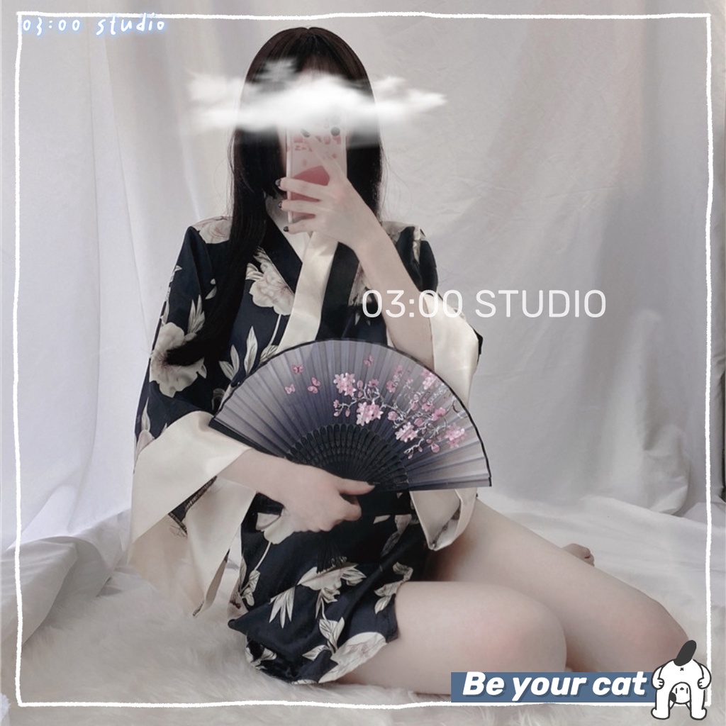 （Giao hàng bảo mật）🖤Đồ ngủ sexy🖤Freeship🖤Kimono Nhật Bản hầu gái váy ngủ cosplay + quần lót Freesize 40-65kg---020 | BigBuy360 - bigbuy360.vn