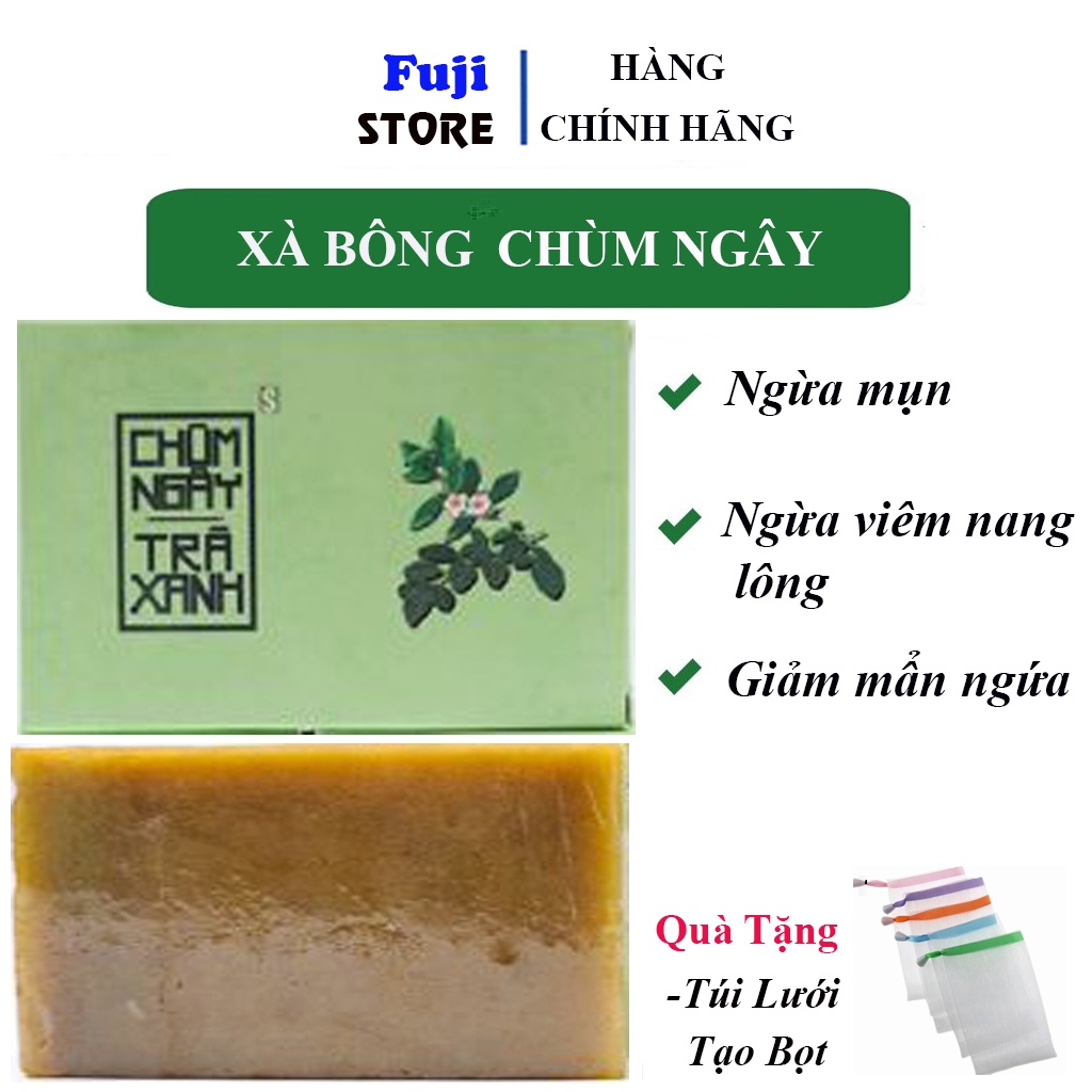 Xà Bông Sinh Dược Chùm Ngây Trà xanh - Sáng Da,Ngừa Mụn
