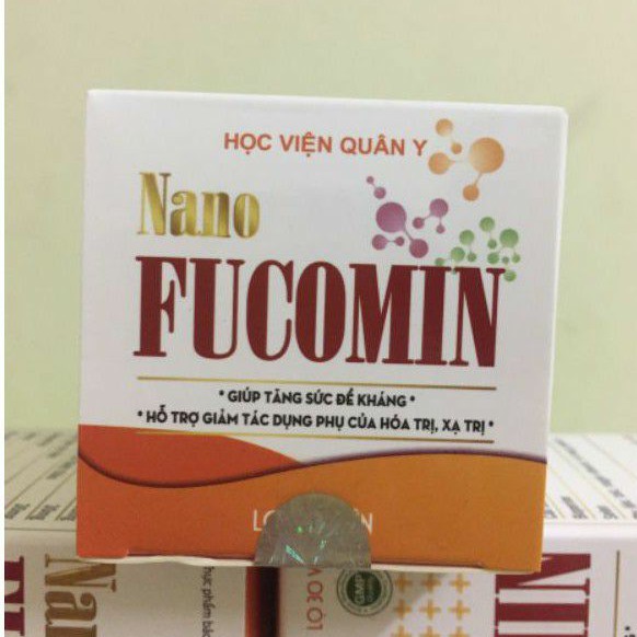 4 hộp NANO FUCOMIN Học Viện Quân Y giúp  Hỗ Trợ Điều Trị Ung Thư hạn tới 2023