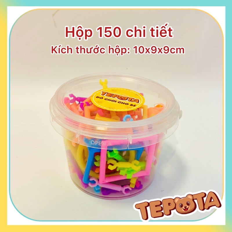 Bộ Đồ Chơi Lắp Ghép Hình Que Thông Minh 150 Chi Tiết Cho Bé Sáng Tạo Hộp 11x9x10cm CD02