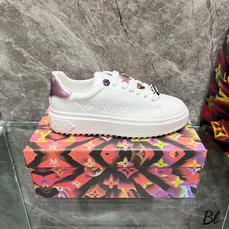 Thể Thao LV Gót Bạc Hồng Xanh Full Size 35-39